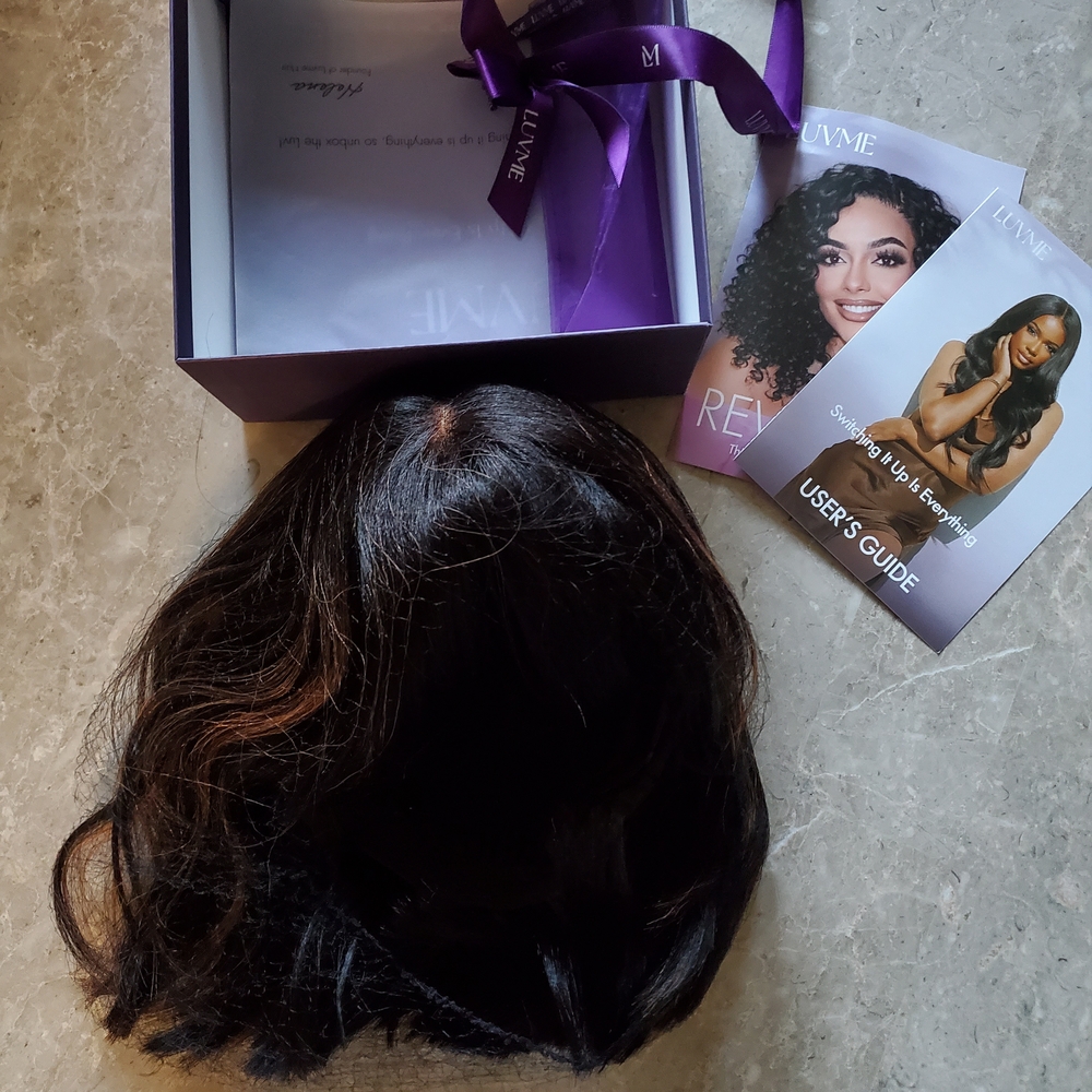 Natural Black Brown Highlight Human Hair Wig - Stylish Everyday Look